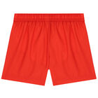 Boys Red Teddy Bear Logo Swim Shorts, 1, hi-res