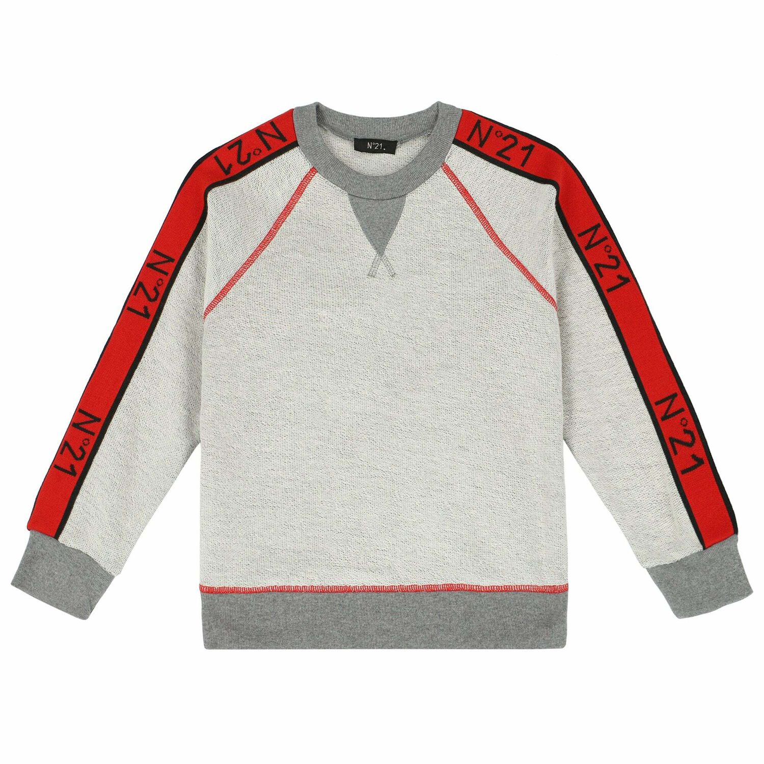 Boys Grey Logo Sweatshirt, 1, hi-res