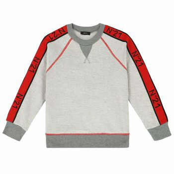 Boys Grey Logo Sweatshirt