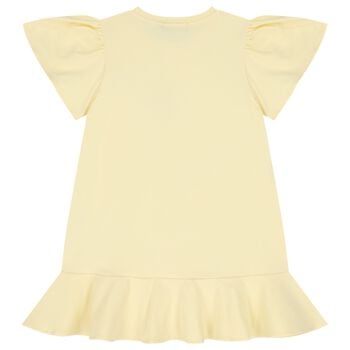 Girls Yellow Bag Logo Dress