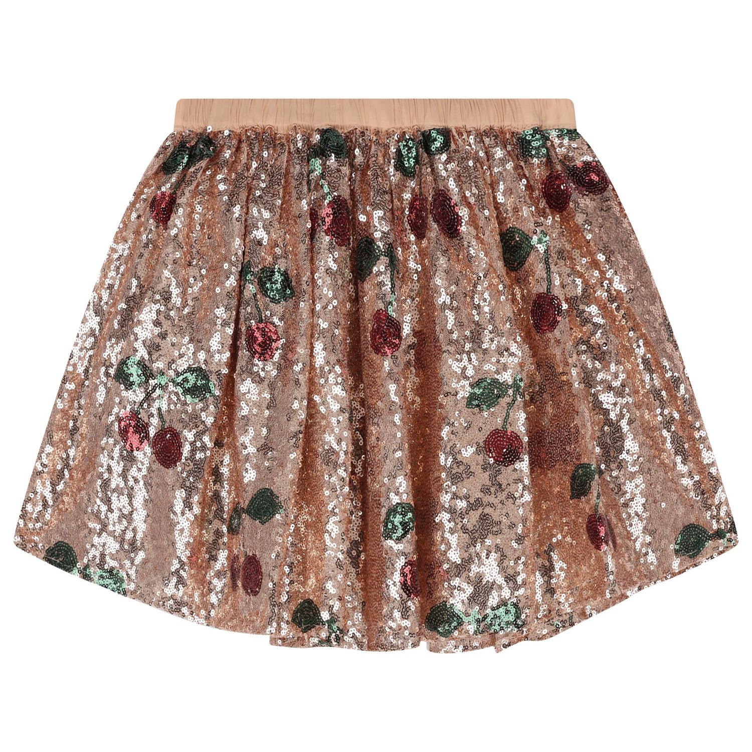 Girls Rose Gold Sequins Skirt, 1, hi-res