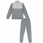 Boys Grey Logo Tracksuit, 1, hi-res