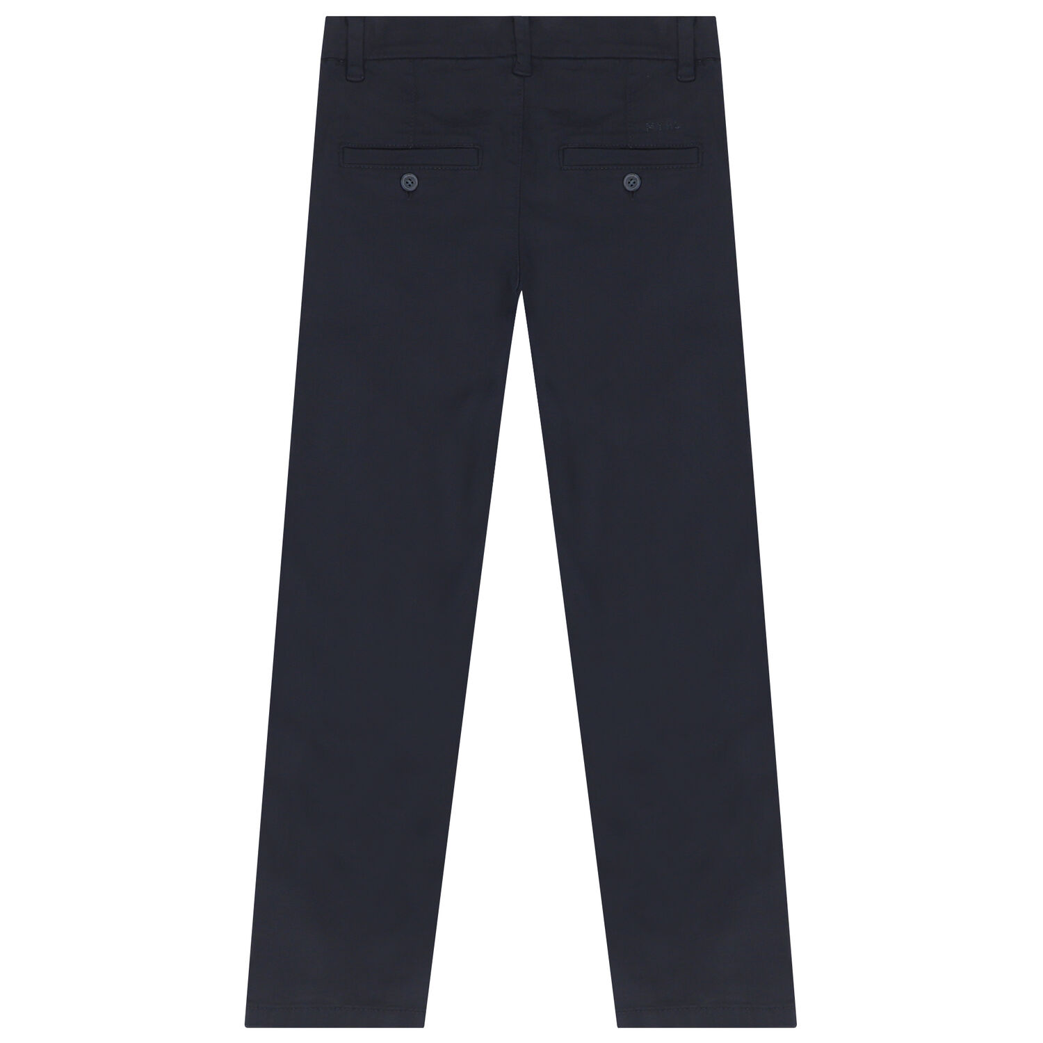 Boys Navy Blue Chino Trousers, 1, hi-res