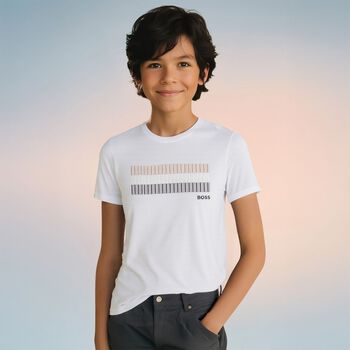 Boys White Logo T-Shirt