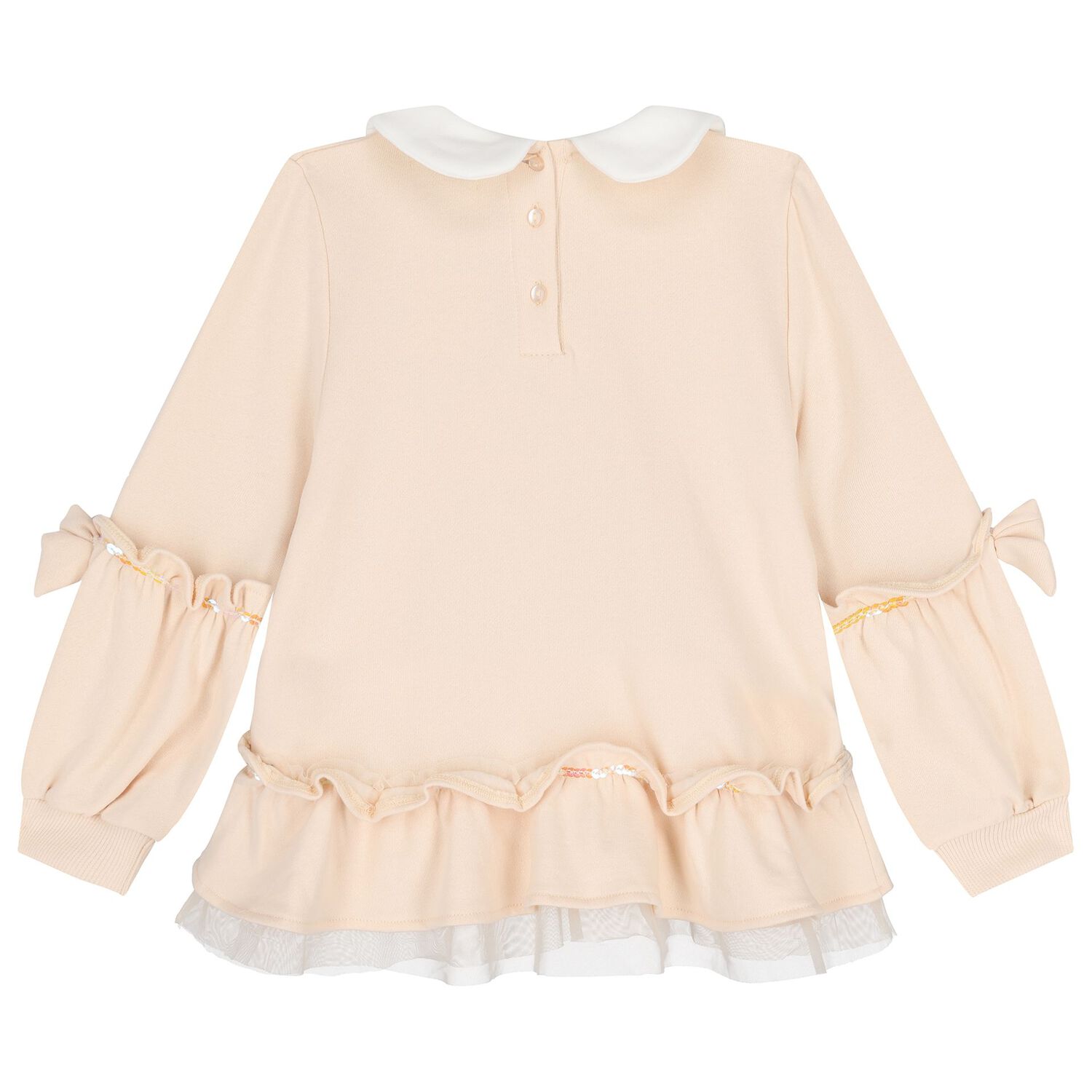 Girls Beige Fairy Tale Castle Leggings Set, 1, hi-res