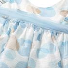 Younger Girls Blue Floral Organza Dress, 2, hi-res
