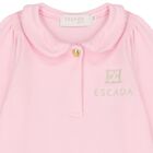 Baby Girls Pink Logo Babygrow, 1, hi-res