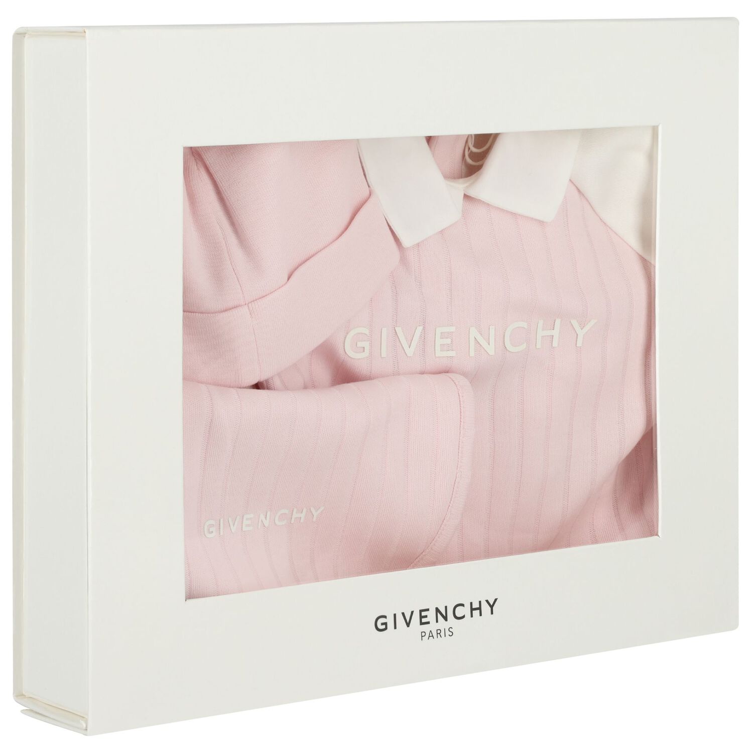 Baby Girls Pink & White Logo Babygrow Gift Set, 1, hi-res