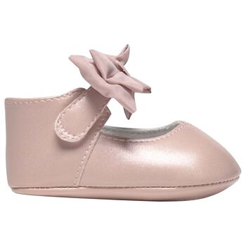 Baby Girls Pink Bow Pre Walker Shoes