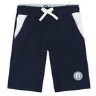 Boys Navy Logo Shorts, 1, hi-res