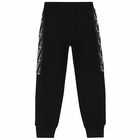 Boys Black Logo Joggers, 1, hi-res
