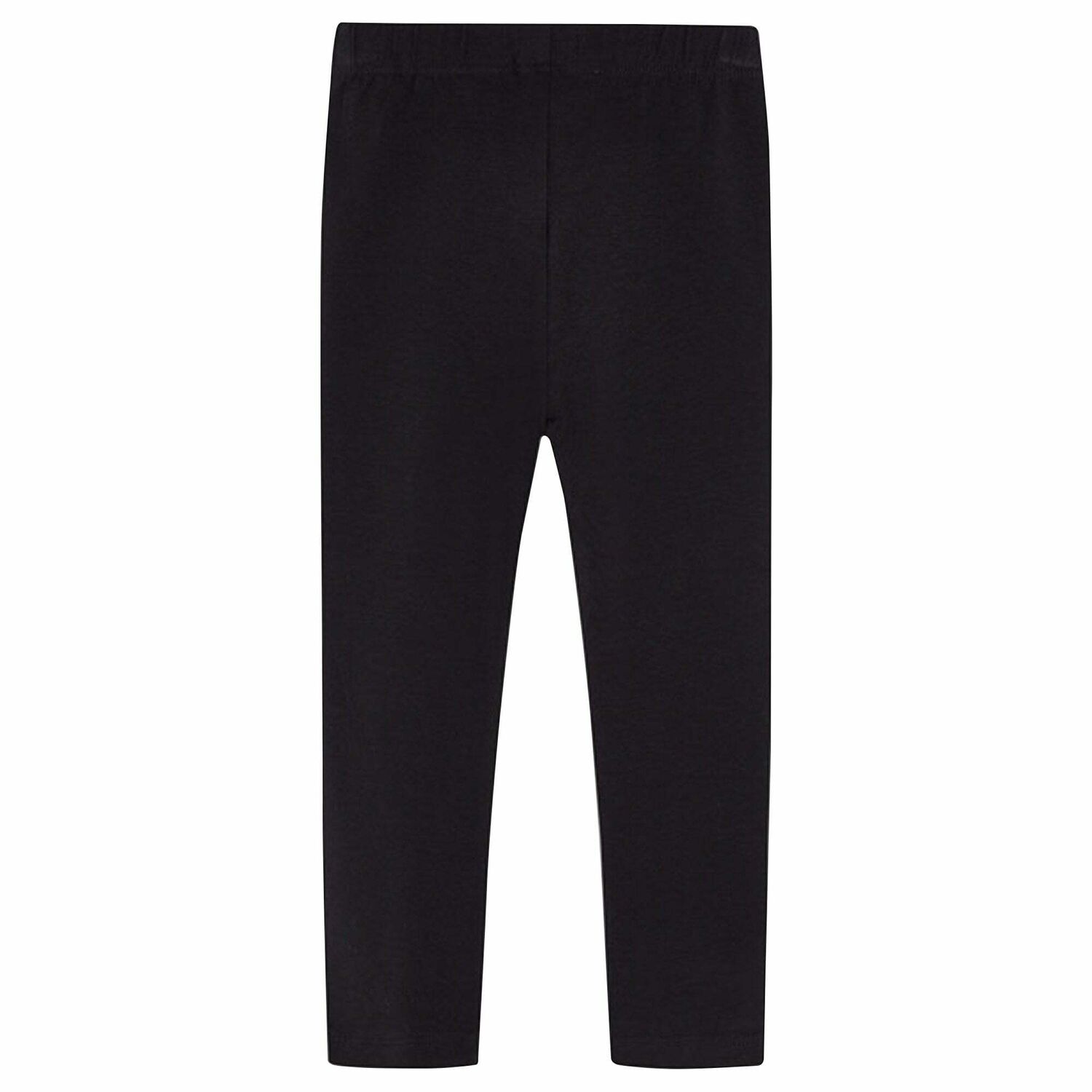 Girls Black Logo Leggings, 4, hi-res