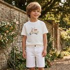 Boys Ivory Motorbike T-Shirt, 2, hi-res