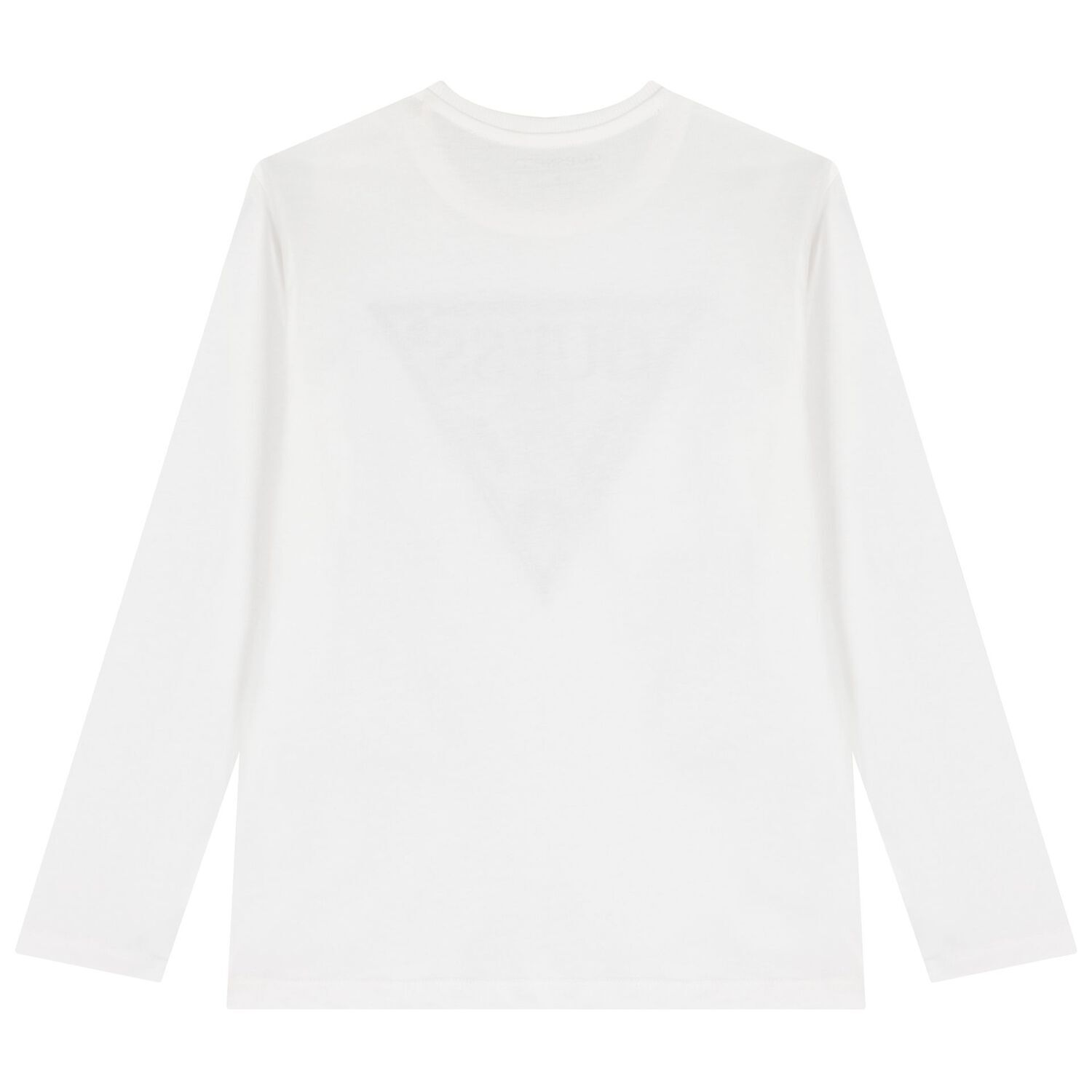 Boys White Logo Long Sleeve Top, 1, hi-res image number null