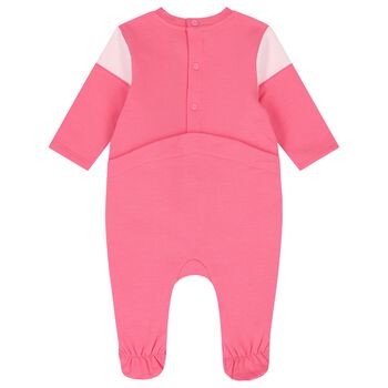 Baby Girls Pink Logo Babygrow