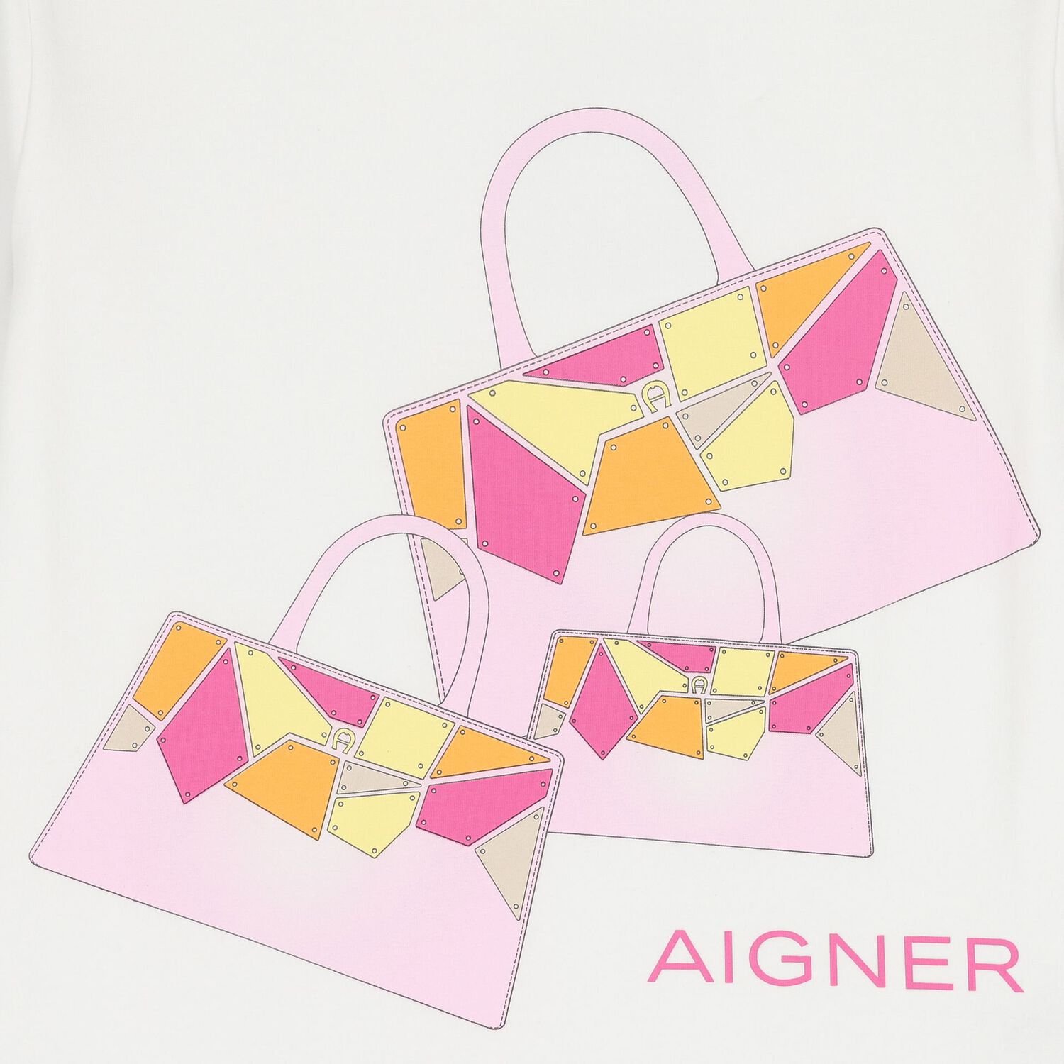 Girls White Logo Bag T-Shirt, 2, hi-res image number null