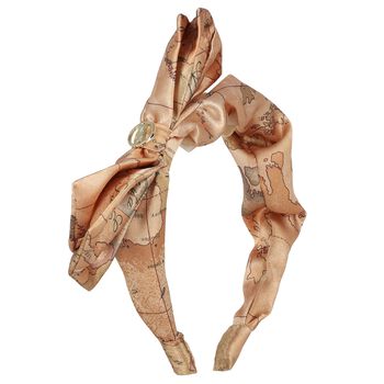 Girls Beige Geo Map Headband