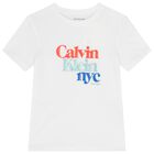 Girls White Logo T-Shirt, 2, hi-res