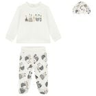 Ivory Velour Babygrow Gift Set, 1, hi-res