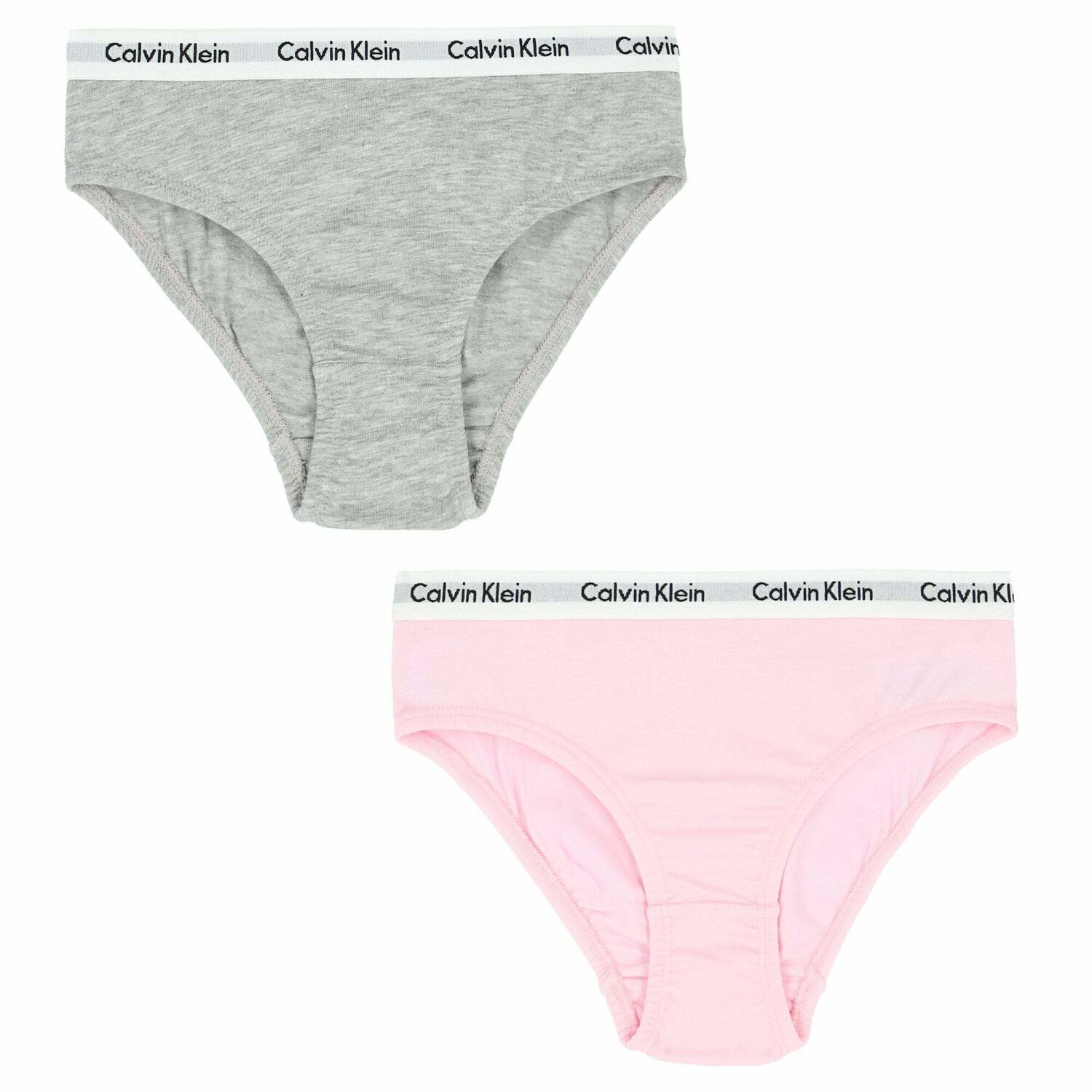 Girls Pink & Grey Bikini Brief (2 Pack), 2, hi-res