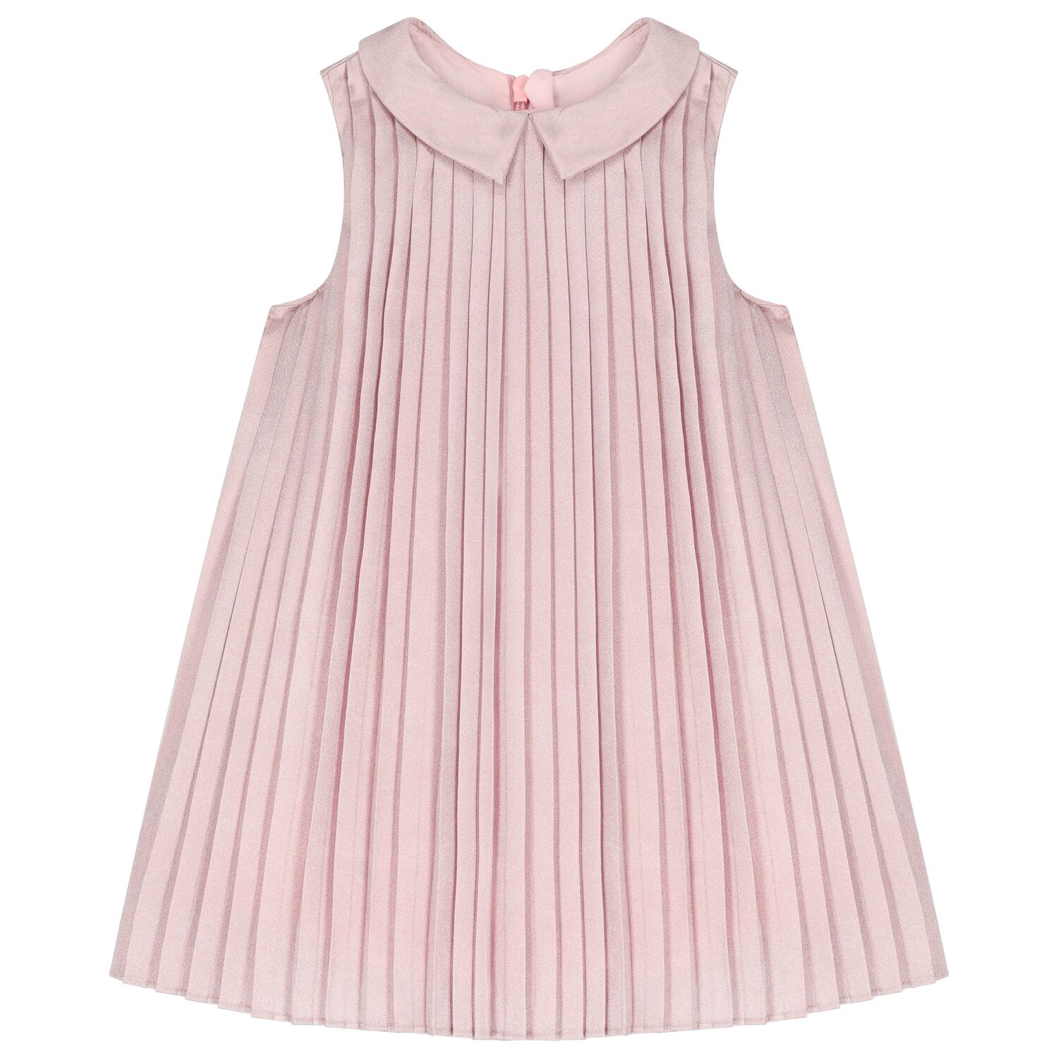 Younger Girls Pink Pleated Dress, 1, hi-res