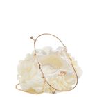 Girls Ivory Ruffled Chiffon Handbag, 1, hi-res
