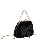 Girls Black Faux Fur Handbag, 1, hi-res