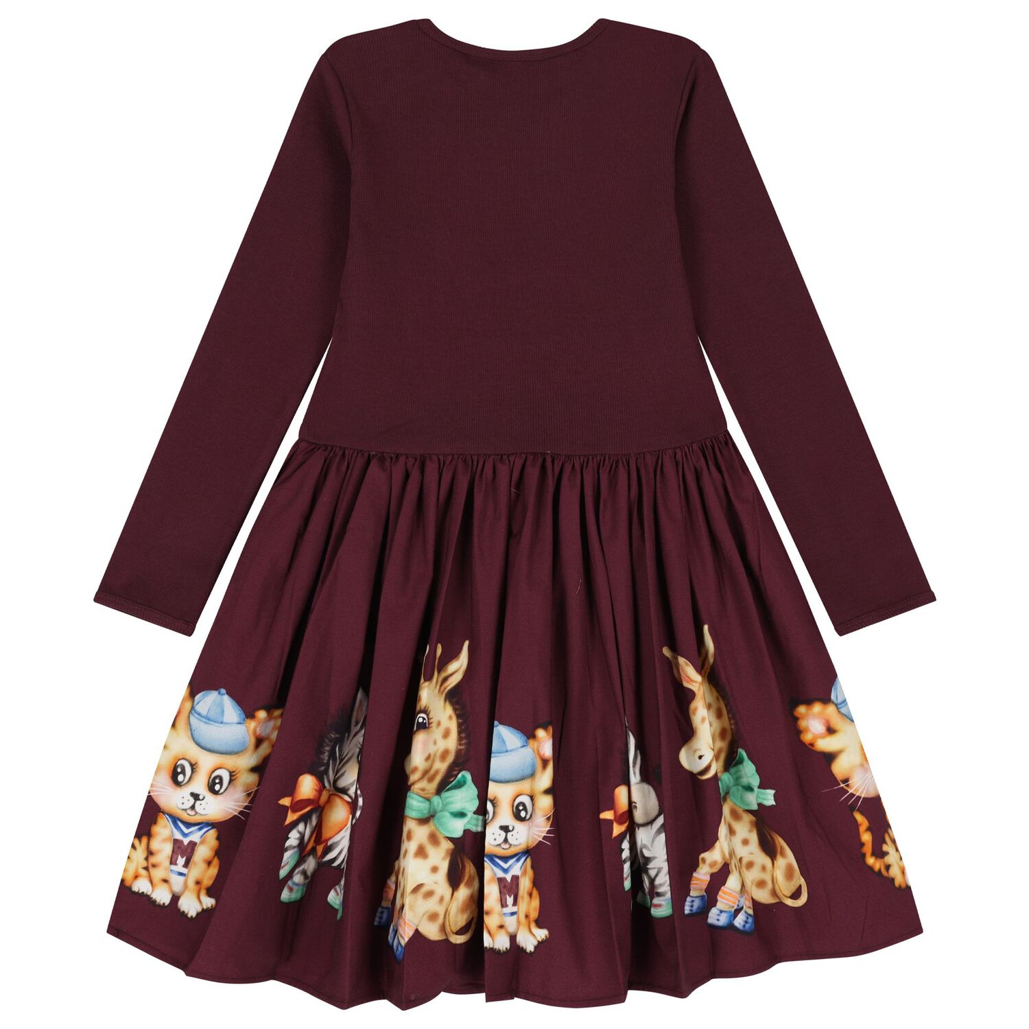 Girls Purple Animals Dress, 2, hi-res