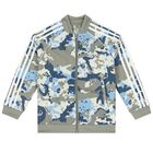 White & Grey Camoflague Logo Zip Up Top, 1, hi-res