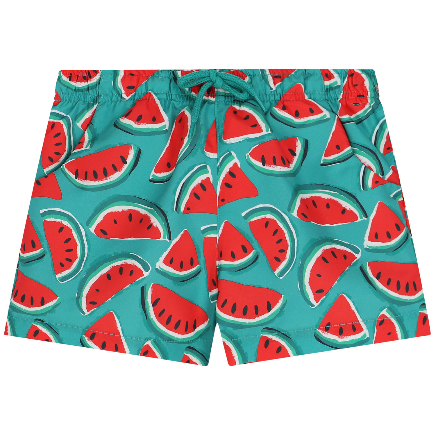 Boys Green Watermelon Swim Shorts, 1, hi-res