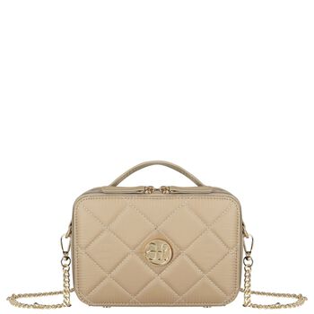 Girls Beige Quilted Handbag