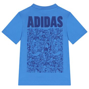 Boys Blue Logo Marvel T-Shirt