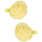 Girls Yellow Rosebud Hairclips ( 2-Pack ), 2, hi-res