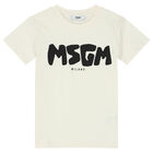 Boys Ivory Logo T-Shirt, 1, hi-res