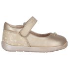 Younger Girls Gold Shoes, 2, hi-res