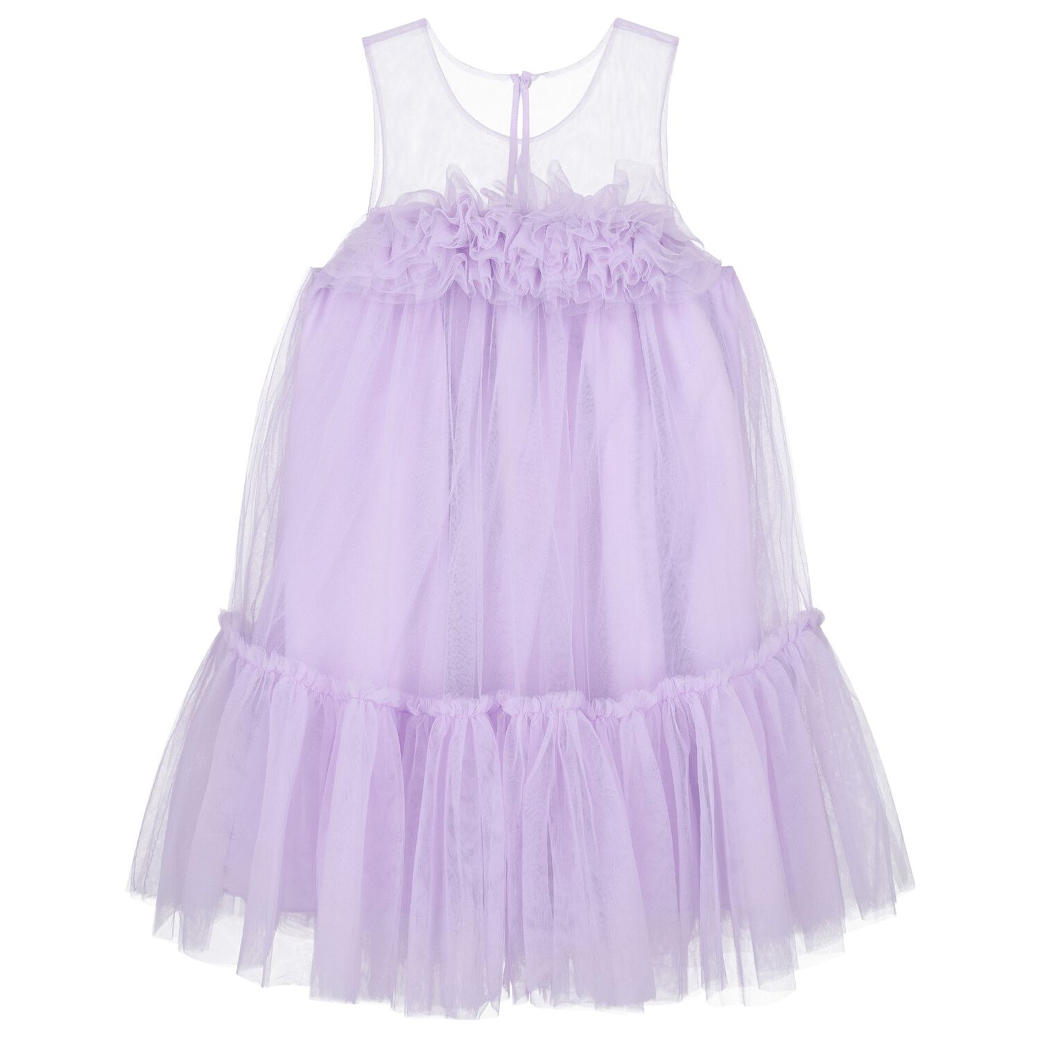 Girls Lilac Tulle Dress, 1, hi-res