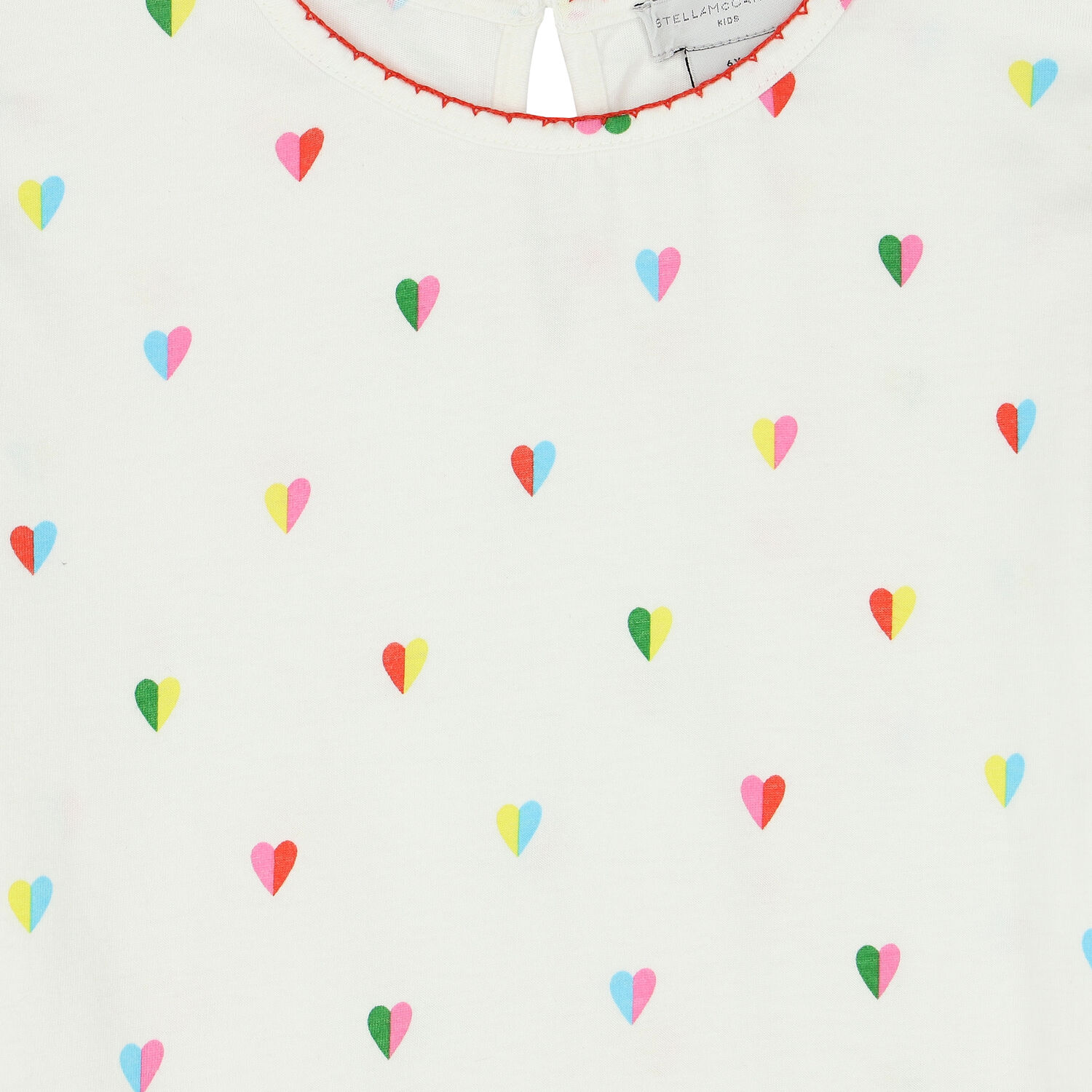 Girls Ivory Hearts Dress, 1, hi-res