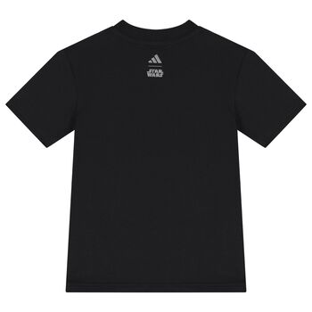 Boys Black Logo Star Wars T-Shirt