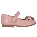 Girls Pink Patent Leather Ballerina Shoes, 2, hi-res
