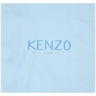 Baby Boys Blue Logo Knitted Blanket, 2, hi-res
