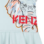 Girls Pale Blue Logo Dress, 1, hi-res