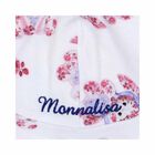 Baby Girls White Printed Hat, 1, hi-res