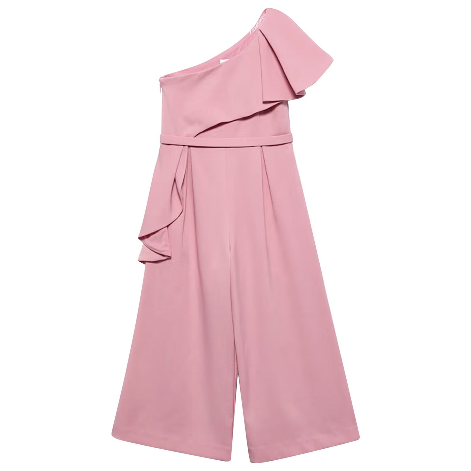 Girls Pink Crepe Jumpsuit, 1, hi-res image number null