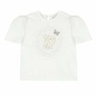 Girls Ivory, Pearl & Diamante Embellished Top, 1, hi-res
