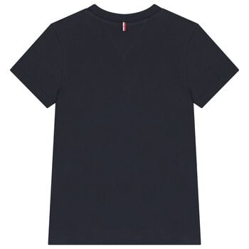 Boys Navy Blue Logo T-Shirt