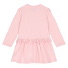 Younger Girls Pink Teddy Bear Logo Dress, 3, hi-res