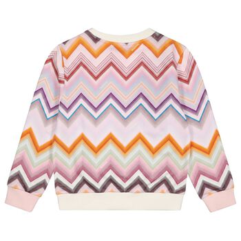 Girls Multi-Coloured Zig Zag Sweatshirt