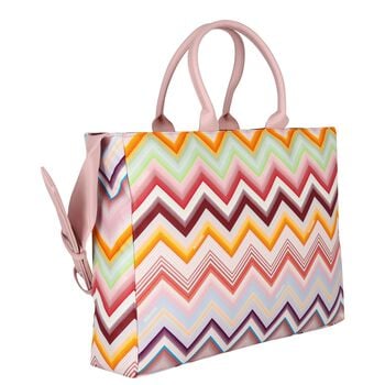 Baby Girls Pink Zig Zag Changing bag 