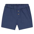 Younger Boys White & Blue Shorts Set, 2, hi-res