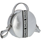 Girls Silver Circle Shoulder Bag, 1, hi-res